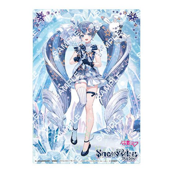 [Jumbo Carddass/Flat Gashapon] Hatsune Miku SNOW MIKU 2025 Clear Visual Poster 1