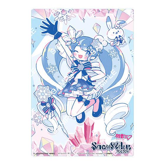 [Jumbo Carddass/Flat Gashapon] Hatsune Miku SNOW MIKU 2025 Clear Visual Poster 2