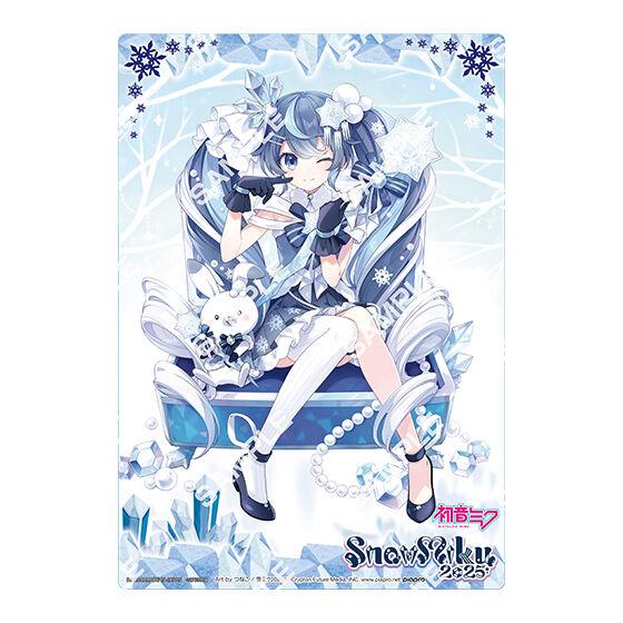 [Jumbo Carddass/Flat Gashapon] Hatsune Miku SNOW MIKU 2025 Clear Visual Poster 3