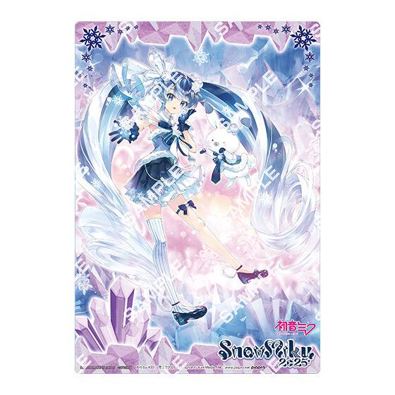 [Jumbo Carddass/Flat Gashapon] Hatsune Miku SNOW MIKU 2025 Clear Visual Poster 4