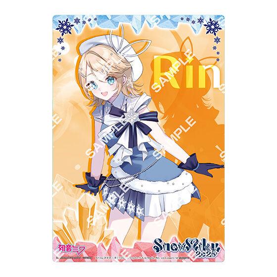 [Jumbo Carddass/Flat Gashapon] Hatsune Miku SNOW MIKU 2025 Clear Visual Poster 8